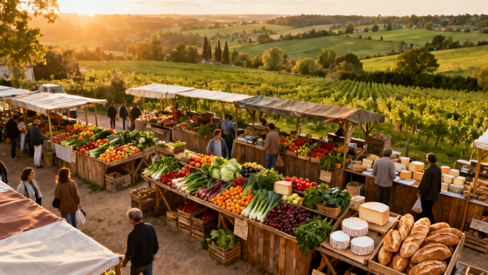 Marche de producteurs locaux en France